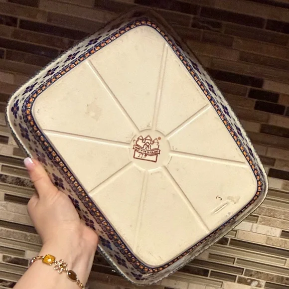 Blue Rose Polish Pottery 12”x9.75” Casserole Dish - Picture 4 of 10